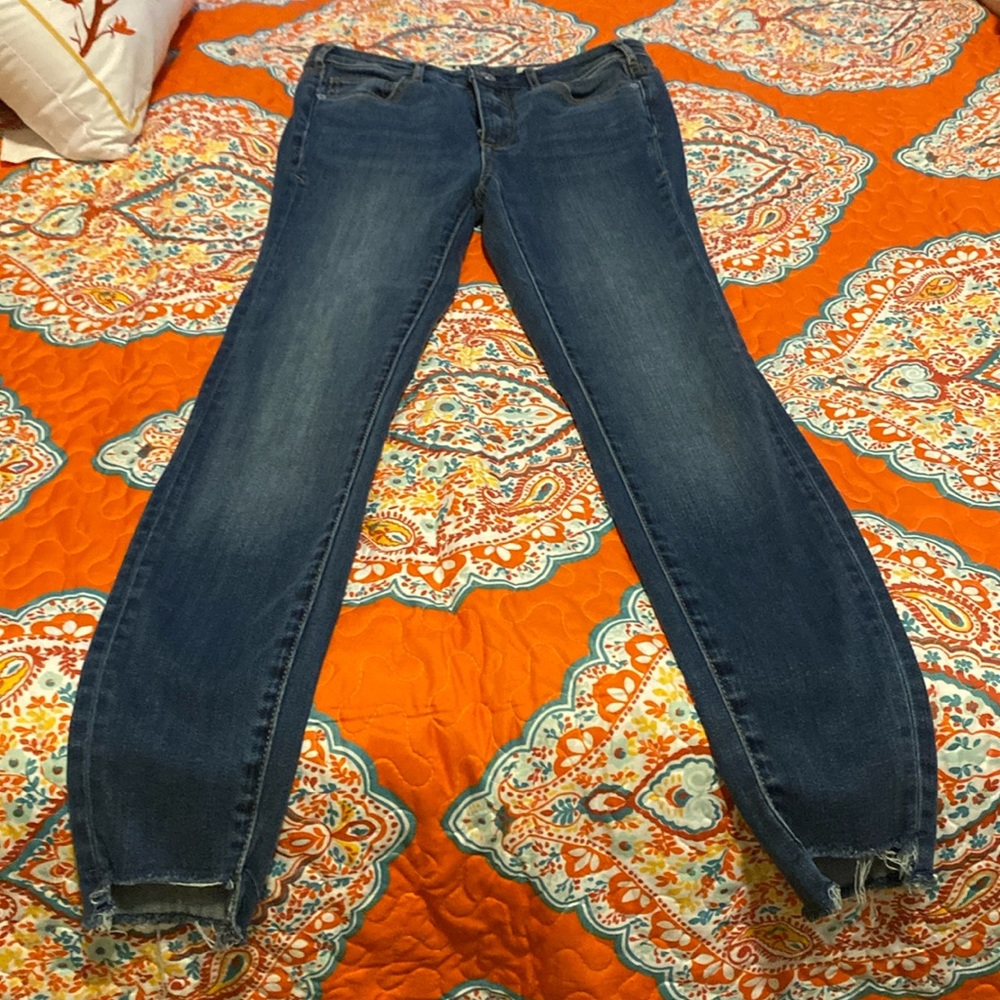 High waist skinny jeans